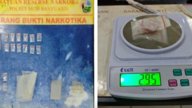 Petani di Muba diamankan polisi karena membawa 14 paket sabu