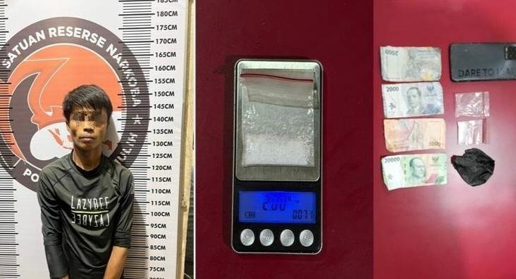 Petani di Prabumulih diamankan polisi karena diduga menjadi kurir sabu 2 gram