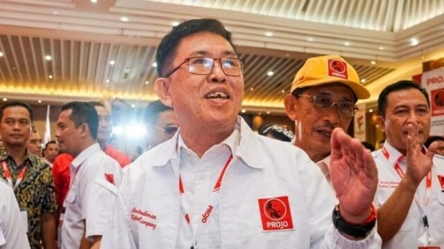 Ketua DPD PROJO Lampung Andri Budiman menyampaikan gagasan PROJO jadi partai politik