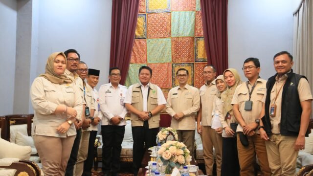 Gubernur Herman Deru saat audiensi program bedah rumah di Sumsel
