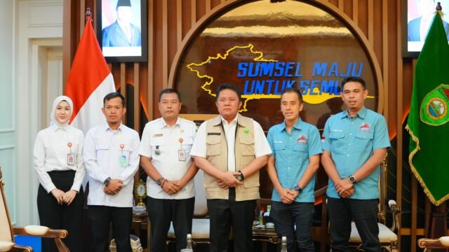Gubernur Herman Deru menerima audiensi ALTI Sumsel membahas Kejurnas Lari Trail Pagaralam 2026.