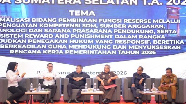 Personel Polda Sumsel mengikuti Rakernis Reserse untuk penguatan penegakan hukum
