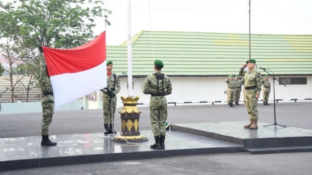 Upacara Hari Olahraga Nasional 2026 Korem 044/Gapo di Palembang