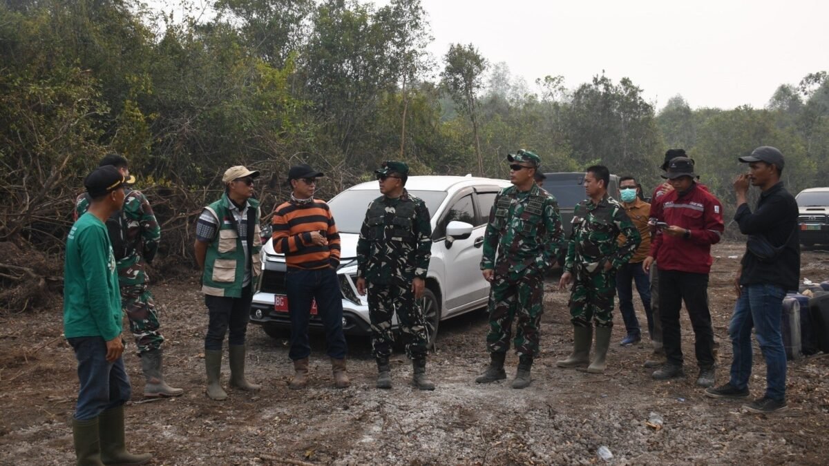 Danrem 044/Gapo Brigjen TNI Khabib Mahfud meninjau program cetak sawah di Musi Banyuasin untuk swasembada pangan.