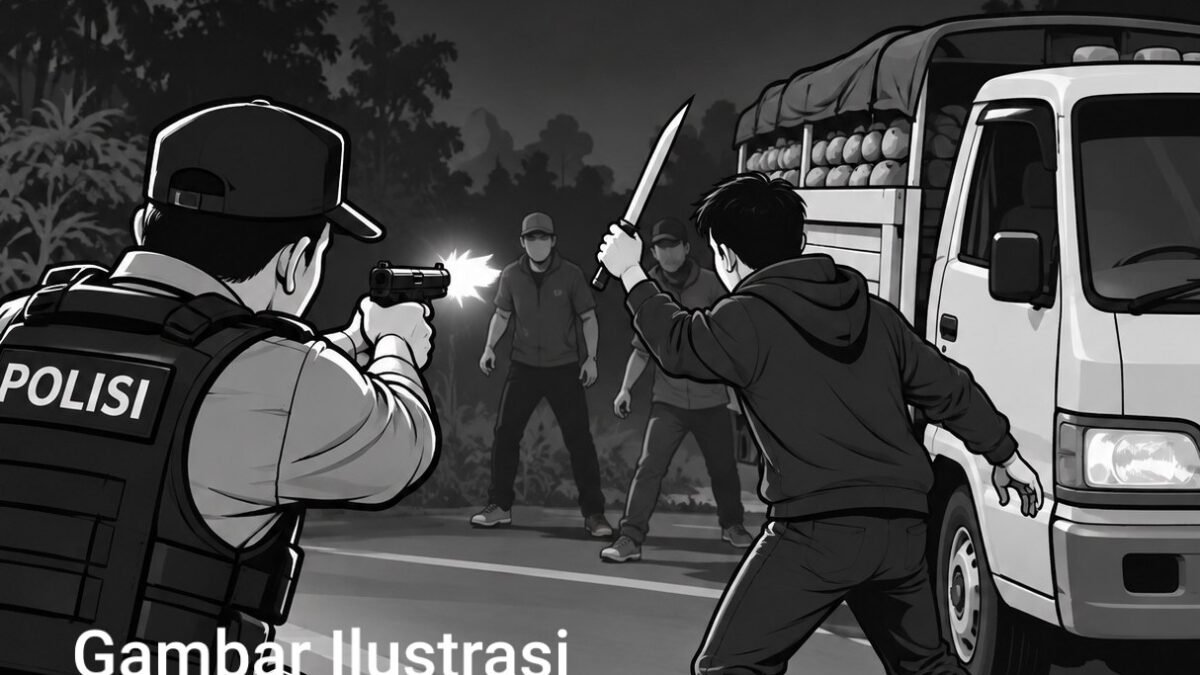 Terduga pelaku begal di Empat Lawang dilumpuhkan polisi setelah mengacungkan sajam saat aksinya digagalkan.