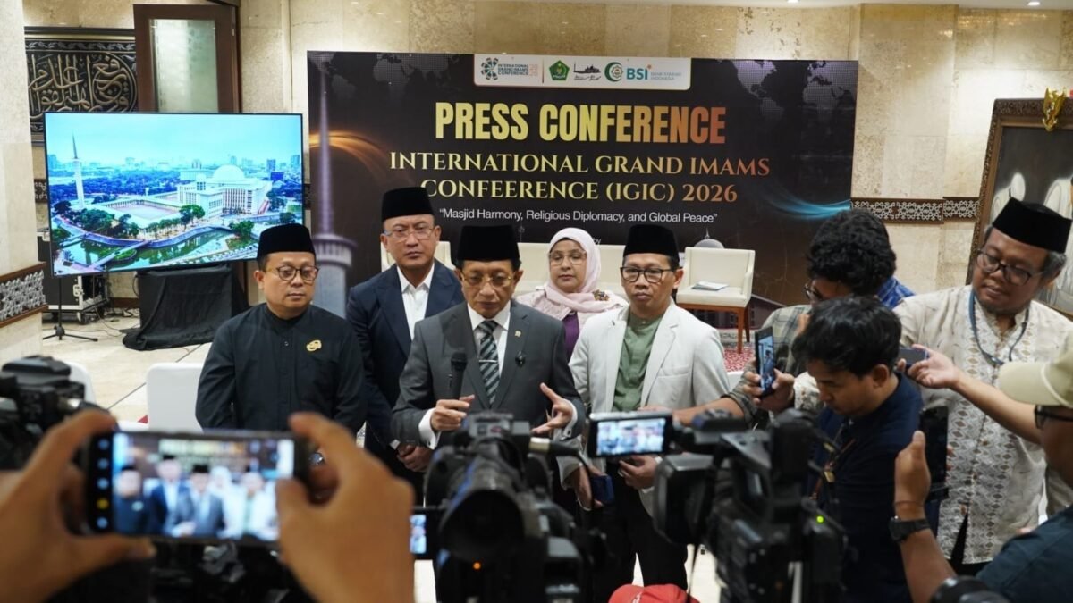Menteri Agama Nasaruddin Umar menjelaskan persiapan Konferensi Imam Besar Dunia 2026 di Jakarta.