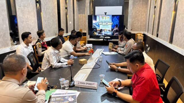 Rapat penentuan target Operasi Sikat I Musi 2026 oleh Polres OKU Selatan