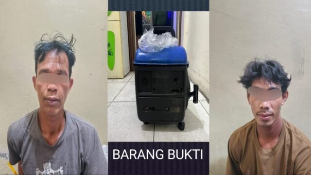 Dua pria tersangka pencurian genset di OKU Selatan diamankan polisi.