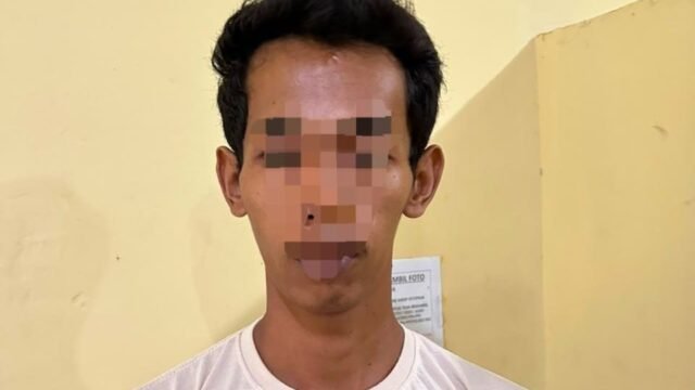 Ilustrasi penangkapan pria terduga pelaku perkosaan remaja di OKU oleh polisi.
