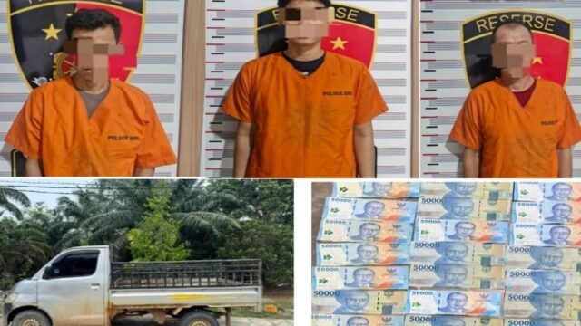 Polisi amankan tiga pria terduga pelaku pencurian solar di Muba