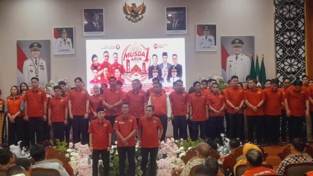 Pengurus DPD ARUN Sumsel yang baru dilantik berfoto bersama di Palembang, siap kawal agraria dan hilirisasi energi.