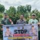 Personel Polsek Buay Pemaca saat mitigasi Karhutla di Desa Kembang Tinggi, OKU Selatan.