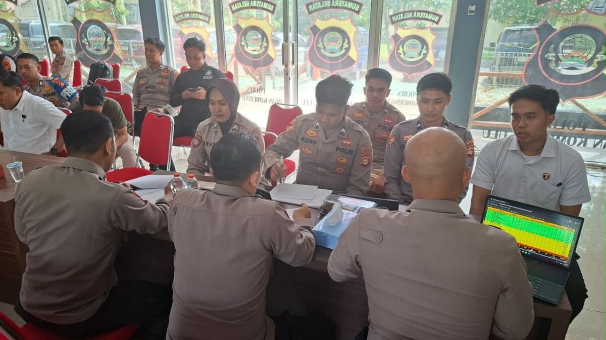 Tim Roops Polda Sumsel saat supervisi Operasi Sikat I Musi di Polres OKU Selatan