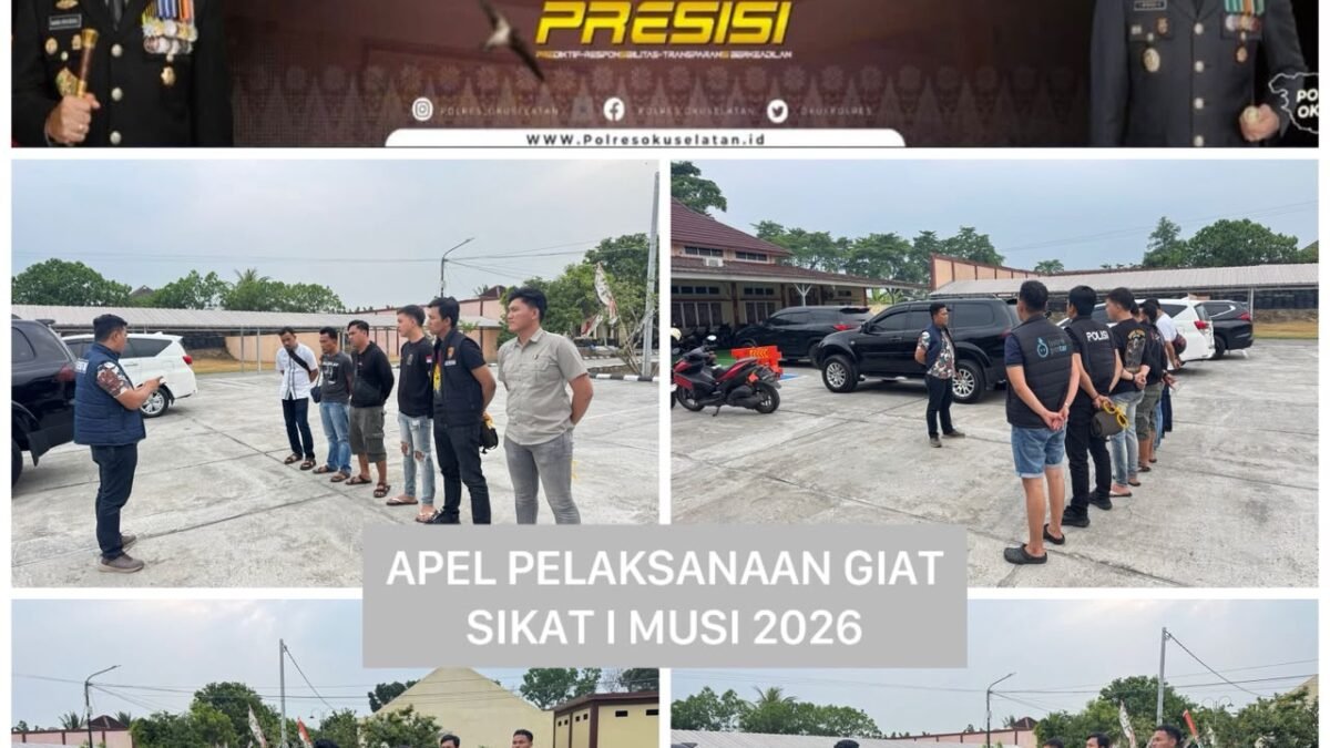 Polres OKU Selatan Gelar Apel Pelaksanaan Giat Sikat I Musi 2026
