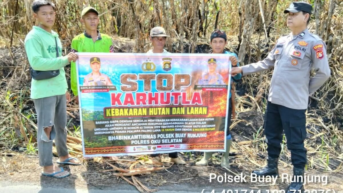 Polsek Buay Runjung Gencarkan Mitigasi Karhutla di Desa Sura