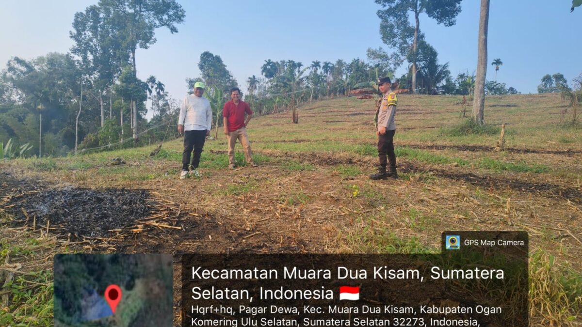 Mitigasi Karhutla, Polsek Muaradua Kisam Temukan Bekas Kebakaran di Desa Sukananti
