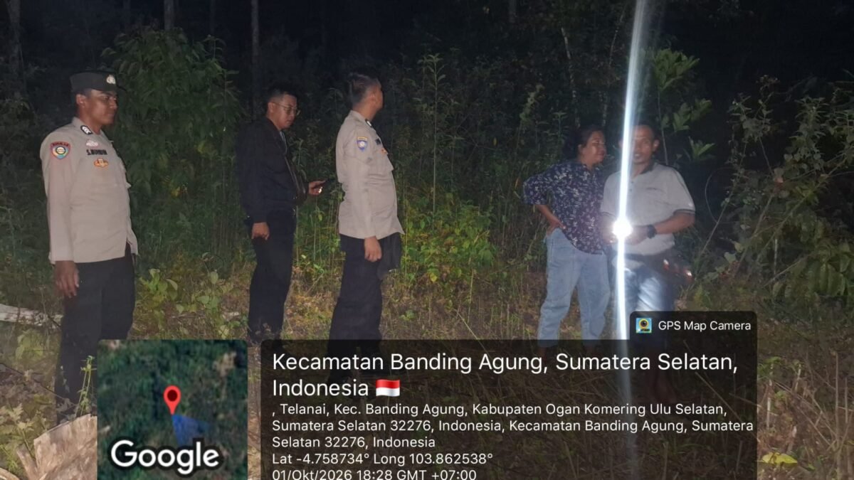 Antisipasi Karhutla, Polsek Banding Agung Cek Titik Hotspot di Desa Telanai