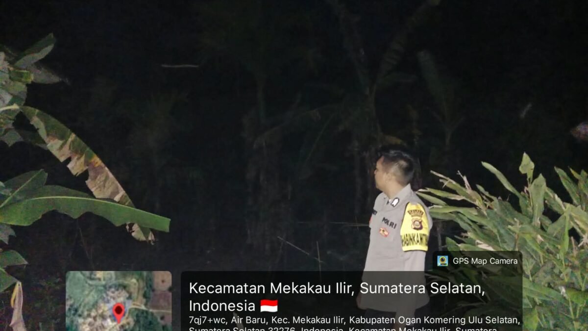 Polsek Mekakau Ilir Gerak Cepat Cek Titik Hotspot di Wilayah Desa Kota Baru