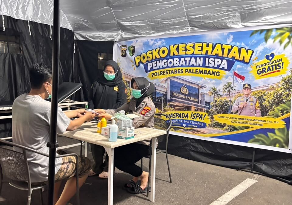 Kabut Asap Memburuk, Polrestabes Palembang Buka Layanan Pengobatan ISPA Gratis untuk Warga