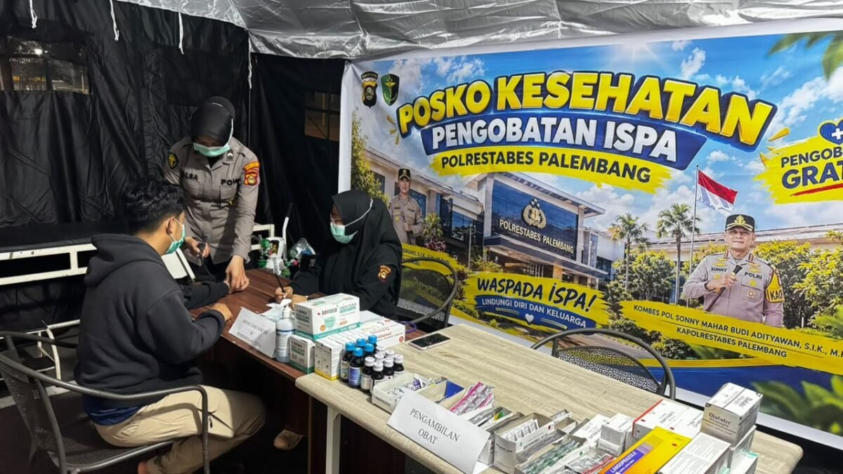 Atasi Dampak Polusi Udara, Polrestabes Palembang Dirikan Posko Pengobatan ISPA Gratis untuk Masyarakat