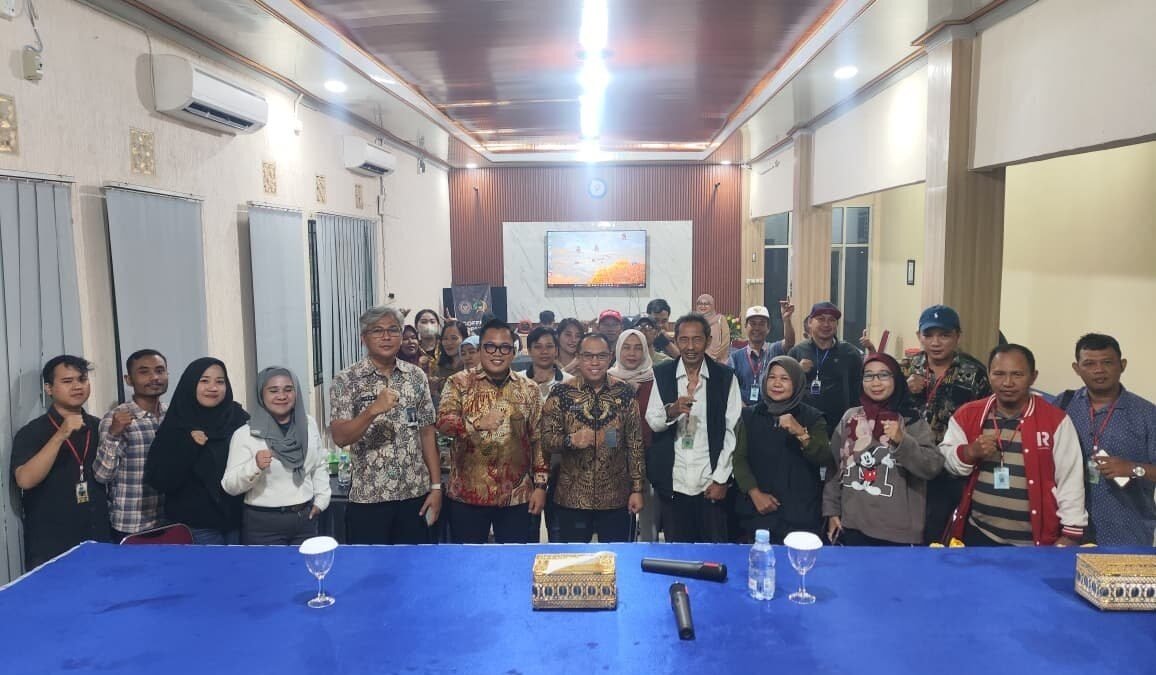 Kepala Rutan Kelas I Palembang Aris Supriyadi saat Coffee Morning perkuat sinergi dengan insan media.