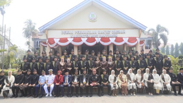 Gubernur Herman Deru menyampaikan pidato tentang pembangunan Muba di Hari Jadi ke-70