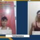 Petugas Polres OKU Selatan mengamankan dua tersangka kasus pencurian getah karet di Muaradua.