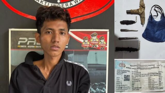 Tersangka Hengki Rahma Dani ditangkap Tim Macan Linggau Polres Lubuklinggau terkait kasus curanmor.