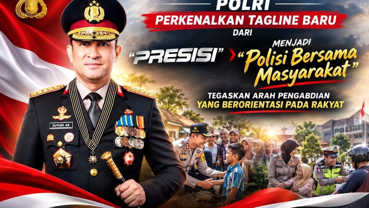 Kapolri Suyudi Ario Seto memperkenalkan tagline baru 'Polisi Bersama Masyarakat' untuk Polri.