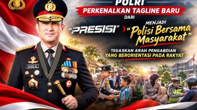 Kapolri Suyudi Ario Seto memperkenalkan tagline baru 'Polisi Bersama Masyarakat' untuk Polri.